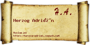 Herzog Adrián névjegykártya
